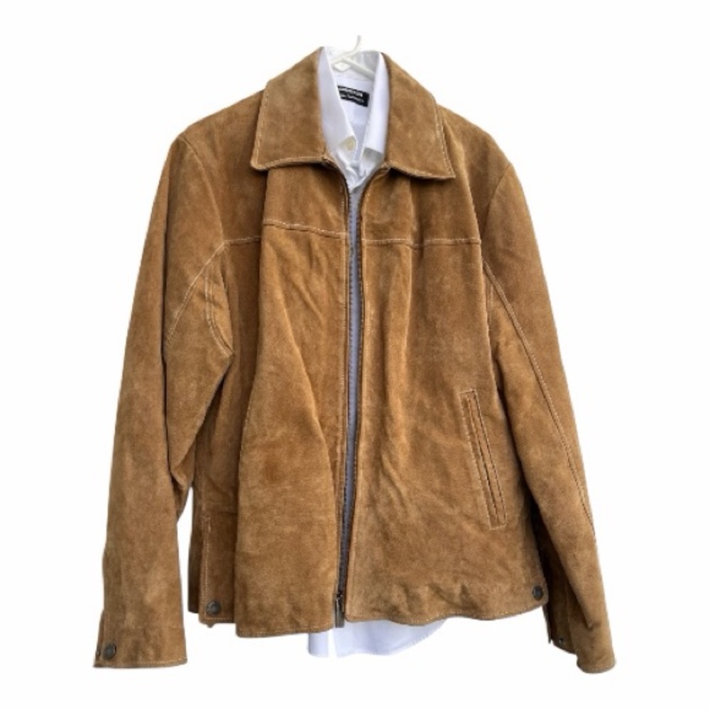 EUC Wilsons M. Julian Leather Jacket Mens Suede Brown Sz M